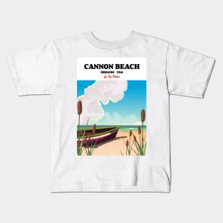 Cannon Beach, Oregon,travel poster Kids T-Shirt